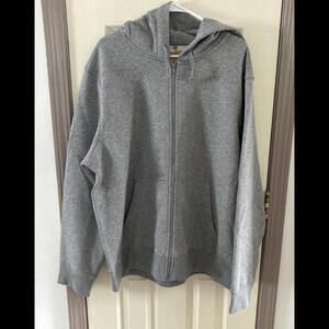Amazon Essentials Men's Gray Hoodie XXL Full Zip NWT
